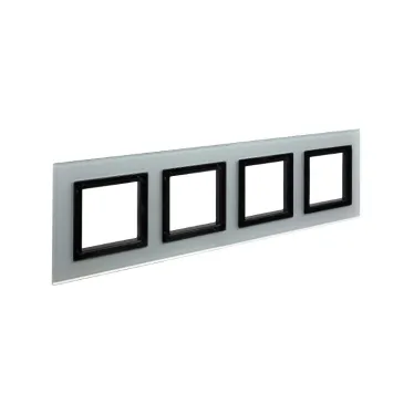 Рамка из натурального стекла, ''Avanti'', светло-серая, 8 модулей