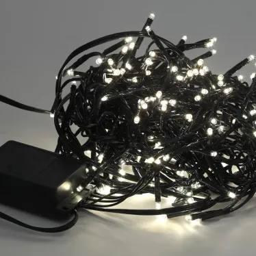 Гирлянда LED Нить Мишура 3,9 м зеленый провод, теплый свет, 220V ENIN - GW