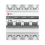 Выключатель автоматический четырехполюсный 40А С ВА47-63 4.5кА PROxima