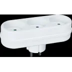 Тройник на 3 гнезда в ряд без заземления NAD-L-3X-WH