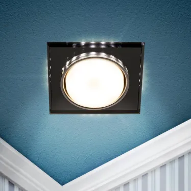 Встраиваемый светильник со светодиодной подсветкой DK LD50 BK GX53 черный
