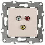 Розетка RCA, Эра12, слоновая кость, 12-3113-02