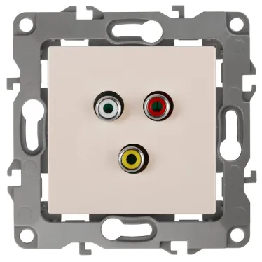 Розетка RCA, Эра12, слоновая кость, 12-3113-02