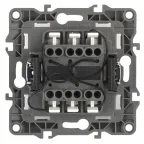 Выключатель двойной с подсветкой, 10АХ-250В, Эра12, белый,12-1105-01