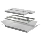 Дверь перфорированная двустворчатая для шкафа LINEA N 18U 600мм серая