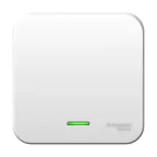 Выключатель BLANCA одноклавишный наружный (схема 1) с подсветкой и монтажной пластиной 10а 250b белый