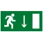 Знак эвакуационный E 09 ''Указатель двери эвакуационного выхода (правосторонний)'' 150х300 мм, пластик ГОСТ Р 12.4.026-2001