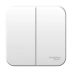 Выключатель BLANCA двухклавишный наружный (схема 5) с изоляционной пластиной 10A 250B белый