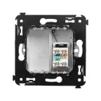 Avanti Телефонная розетка RJ-12 в стену Закаленная сталь