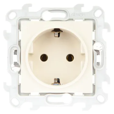 Розетка 2К+З без защитных шторок Push@Go, слоновая кость