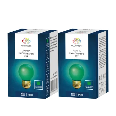 Лампа накаливания e27 10 Вт зеленая колба | 401-114 | NEON-NIGHT