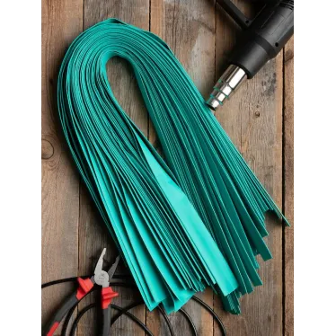 Трубка термоусаживаемая ТУТ нг 25/12,5 зеленая в отрезках по 1м PROxima