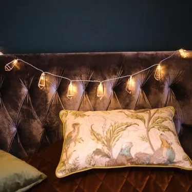 Гирлянда светодиодная Кристаллы бронзовые 10 LED, 1,5 м, прозрач. ПВХ, теплый белый свет свечения, 2хАА (батарейки не в компл.) | 304-019 | NEON-NIGHT