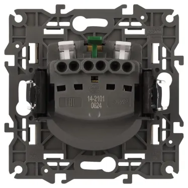 Розетка 2P+E Schuko, 16А-250В, Эра Elegance, шампань, 14-2101-04