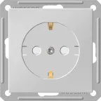 Розетка W59 скрытая, с заземлением, со шторками, 16А, механизм, белый