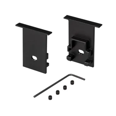 Заглушка SL-COMFORT-2542-F BLACK c отверстием (ARL, Металл)