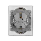 ETIKA Розетка 2X2К+З немецкий стандарт винтовые зажимы 16 А 250 В антрацит