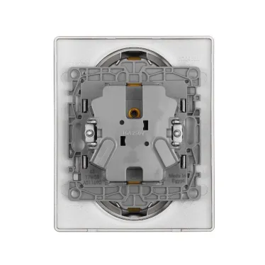 ETIKA Розетка 2X2К+З немецкий стандарт винтовые зажимы 16 А 250 В антрацит