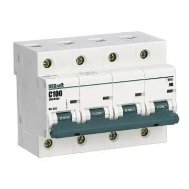 Выключатель автоматический четырехполюсный 63А С ВА-201 10кА