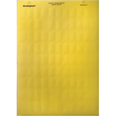 Табличка маркировочная 12х9мм. Полиэстер. Желтая (286 шт. на пластине, упак. по 10 листов)