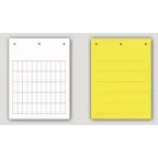 Табличка полужесткая 40x16мм. Клейкое основание. ПВХ-0,5. Белая (12 шт. на пластине, упак. по 10 листов)