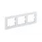 Рамка трехпостовая ATLASDESIGN NATURE, МАТОВОЕ СТЕКЛО БЕЛЫЙ