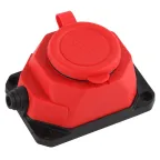 Колодка каучуковая с/з 1гн 16A IP44 красная (24/240/1440)