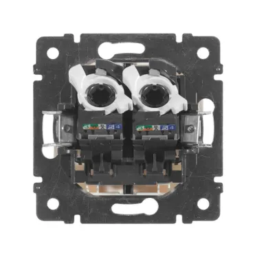 VALENA Розетка компьютерная RJ45х2 UTP белая