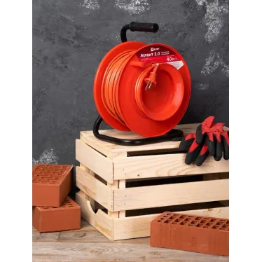 Удлинитель на катушке ''Атлант 2.0'' 1 гнездо 40м без заземления ПВС 2*0,75 6А/1,3кВт PROxima