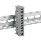 Шина фаза L 6х9мм 10 отверстий латунь серый изолированный корпус на DIN-рейку PROxima