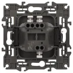 Кнопка, 10АХ-250В, Elegance, антрацит (10/100/3000) 14-1111-05