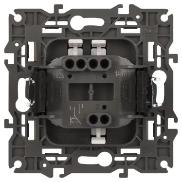 Кнопка, 10АХ-250В, Elegance, антрацит (10/100/3000) 14-1111-05