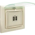 VALENA Рамка 1 пост IP44 слоновая кость