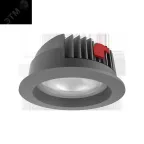 Cветильник светодиодный даунлайт DL-PRO круг. 226*96мм 52W 3000K IP65 d монт.отв.- 200-215мм RAL7045 серый муар | V1-R0-H0777-10000-6505230 | VARTON