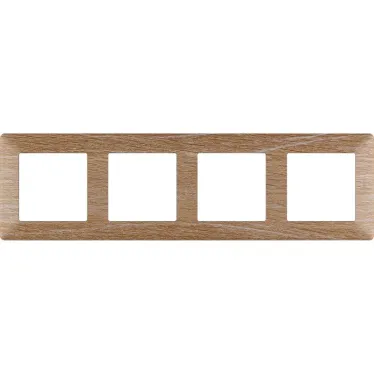 Valena LIFE Рамка 4 поста светлое дерево универсальная