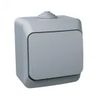 ЭТЮД Переключатель одноклавишный наружный IP44 серый