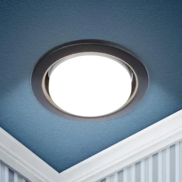 Светильник встраиваемый под лампу GX53 KL35 SBK (к) черный матовый