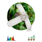 Фитолампа для растений светодиодная FITO-24W-Ra90-E27-FOLD 3-х лепестковая полного спектра 24 Вт Е27