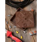 Коробка разветвительная KMP-030-032 100х100х25 темное дерево PROxima