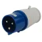 Вилка переносная 023 2Р+РЕ 32А 220В IP44 (10/120/1440) V-32-2P-PE-IP44