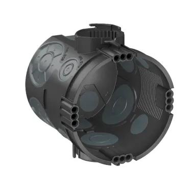 Коробка монтажная для твёрдых стен диам.60мм H (глубин а) 66 мм, с герметичными вводами, без винтов