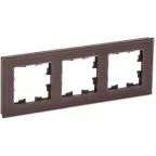 BRITE Рамка 3 поста РУ-3-2-БрТБ стекло темная бронза