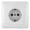 ХИТ Розетка скрытая с заземлением 250В 16А белая