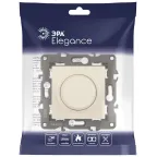 Светорегулятор поворотно-нажимной, 400ВА 230В, Эра Elegance, сл.кость,14-4101-02