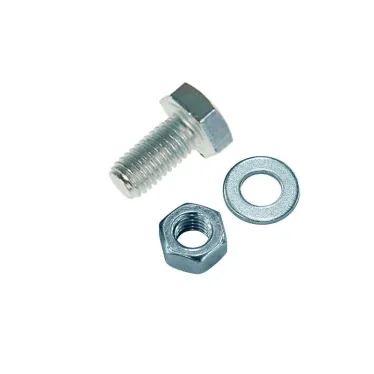 Болт DIN933 М8х20 цинк с гайкой DIN934 и шайбой DIN125 (4 шт)