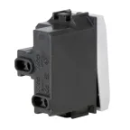 Выключатель одноклавишный, 1 модуль, белый