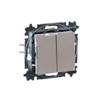 Переключатель двухклавишный Levit кофе макиато / белый