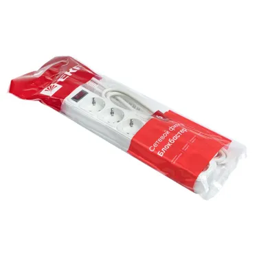 Фильтр сетевой 6x3м 16А/3.2кВт с выключателем с заземлением ПВС 3х1.0 Блокбастер XL PROxima