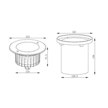 Светильник светодиодный NOTA LED 18 D30 R 3000K IP67