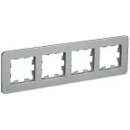 BRITE Рамка 4 поста РУ-4-1-Бр металл алюминий RE AL IEK